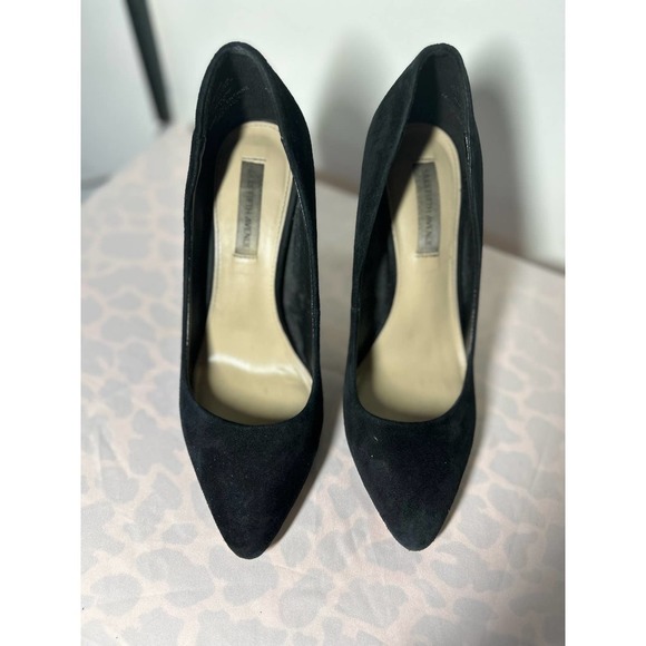 Saks Fifth Avenue Black Suede Heels - Picture 2 of 5